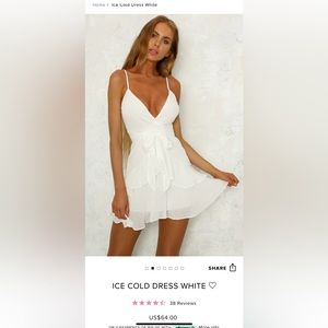 Hello Molly Ice cold dress white size S